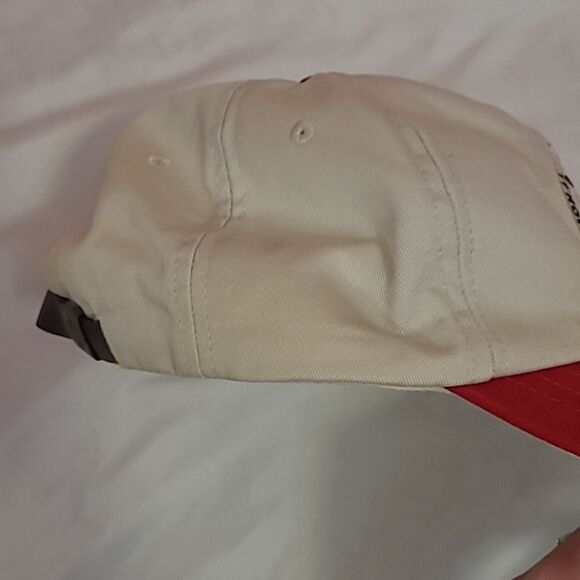 Vintage NRA of America American Eagle Embroidered Adjustable tan and red - Picture 5 of 8